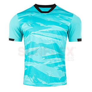 Maillot de football à manches courtes respirant 100 % polyester, dernier design, tissu doux, personnalisable pour équipe, unisexe, adulte - Product Image 1