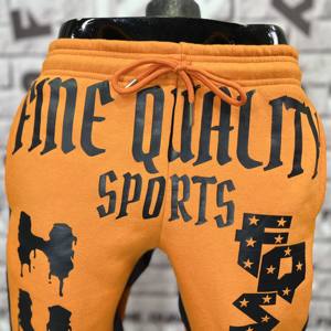 Pantalones de chándal de lana de algodón personalizados de marca, pantalones de panel lateral de alta calidad, pantalones de chándal con estampado completo OEM, pantalones directos de fábrica - Product Image 5