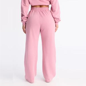 Hot Selling Regular Fit Plus Size Winter Women Tracksuit Training Wear Breathable Comfortable <b>Crop</b> Top Hoodie <b>Jogger</b> 100% Cotton - Product Image 3