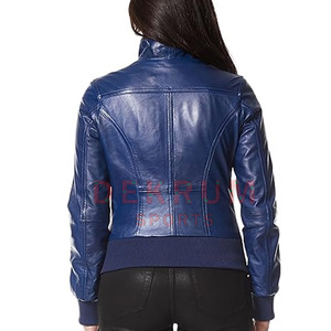 Última chaqueta de cuero de alta calidad para mujer colores personalizados logotipo personalizado teñido de punto largo precios al por mayor - Product Image 4