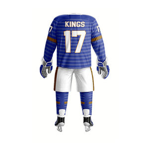 Tenues d'entraînement de hockey sur glace pour hommes, personnalisées OEM, haute qualité, dernier style, en polyester durable, avec nom d'équipe personnalisé SPORTS - Product Image 3