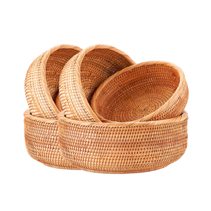 HOT SELLING Export From Vietnam Durable and Stylish Rattan Storage <b>Basket</b> with Handles for Pantry and Living Room Organization - Product Image 1