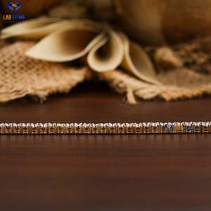 2.01 CT Rond Brillant Coupe Diamant Tennis Bracelet 18k Or Jaune Cvd/Hpht Diamant Bijoux - Product Image 4