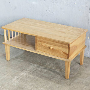 Scandinavian Design Rectangular Ash Wood <b>Coffee</b> <b>Table</b> with Drawers 100x50x55cm Durable Living Room Furniture - Product Image 4