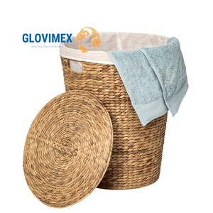 Cestas de almacenamiento de jacinto de agua ecológicas tejidas a mano vintage al por mayor para cocina, baño y armario, tamaño personalizable - Product Image 5