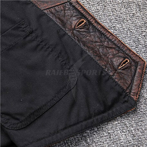 RAIEBA ENTERPRISES Chaleco de Cuero Vacuno Personalizado a la Moda para Hombre, Corte Ajustado, Informal, para Otoño, Transpirable, con Cierre de Cremallera - Product Image 5