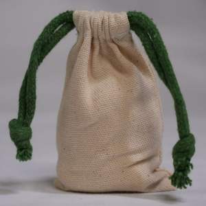 Bolsa con cordón de algodón ecológico y logotipo personalizado, bolsa práctica de lona fácil de llevar para el polvo, almacenamiento pequeño reutilizable con diseño de moda - Product Image 1