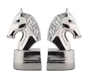Serre-livres tête de cheval en aluminium Design personnalisé Support de livre de bureau en métal Serre-livres pour la décoration de la maison et du bureau Pièce maîtresse - Product Image 3