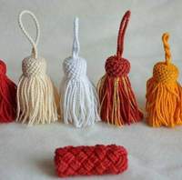 Pompons en fil de rayonne/nylon français en gros, couleur or personnalisée, lavables, durables, écologiques, vente en gros
