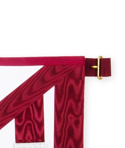 Tablier d'intendants provinciaux d'artisanat maçonnique en peau d'agneau de haute qualité avec rosettes maçons Regalia brodé - Product Image 4