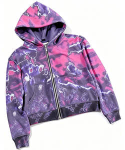 Chándal Unisex Personalizado con Cremallera, Tejido de Punto Grueso 100% Algodón, Impresión Gráfica, Ropa de Moda Urbana, Fabricación de Ropa - Product Image 2