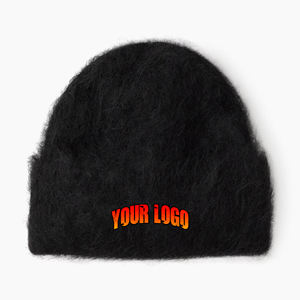 Bonnet en tricot jacquard en acrylique avec logo brodé personnalisé en gros, unisexe, hiver, décontracté, vintage, plage, chaud, bonnet de style skull - Product Image 1