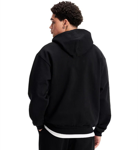 Sudaderas con capucha sólidas básicas Conjunto de Sudadera con capucha de lana de color personalizado Manga de hombro caído Versátil Loose Fit Patrón de estampado de invierno - Product Image 1