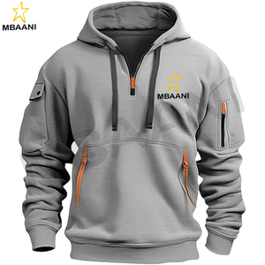 Sweat-shirts tactiques pour hommes, pull à fermeture éclair, sweat-shirt décontracté pour l'entraînement, sweat-shirts pour hommes avec poches - Product Image 2
