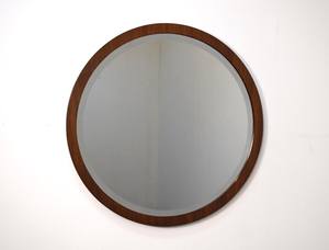 Miroir rond en bois, Italie, années 1950. - Product Image 3