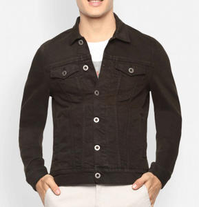 Alta calidad Color sólido Tallas grandes Casual Elegante Invierno Carta Patrón Soporte Varsity Chaqueta de mezclilla para hombres Precio al por mayor - Product Image 3