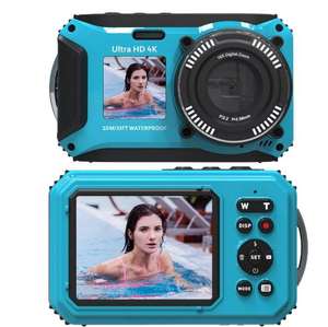 กล้องถ่ายใต้น้ำดิจิตอล 4K รุ่นใหม่ กันน้ำได้ หน้าจอคู่ ความละเอียด 64MP ซูมดิจิตอล 16 เท่า - Product Image 3