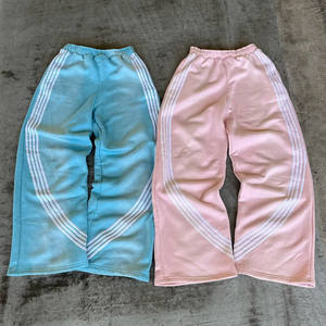 Pantalones de chándal recto de punto a rayas curvas 100% algodón pierna recta suelta estilo a rayas Jogger holgado de INCREÍBLES INDUSTRIAS - Product Image 2