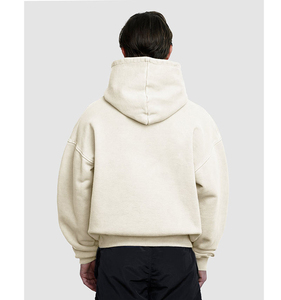Sweat à capuche premium lourd 400GSM 100% coton Logo personnalisé OEM Streetwear Sweat à capuche pour homme femme - Product Image 6