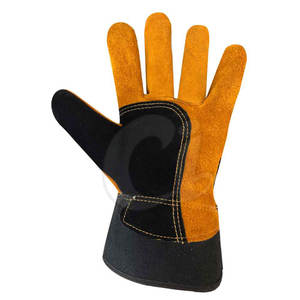 Guantes de seguridad de entrenamiento hechos en fábrica de la mejor calidad Cuero sintético de doble palma para un rendimiento superior - Product Image 3