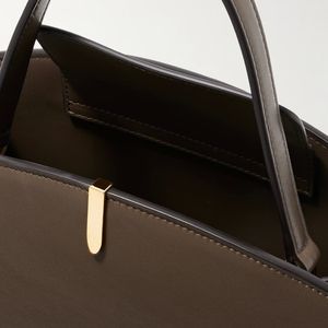 Sac fourre-tout en cuir véritable pour femmes, de haute qualité, fermeture éclair, personnalisable, pour le travail, les courses, l'usage quotidien, doublure en toile - Product Image 4