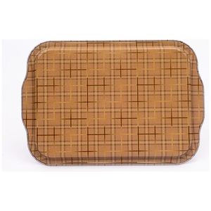 Rosy 215x316mm Bandeja rectangular de metal para servir con asa Diseño elegante antiguo y moderno para servir alimentos y Plato decorativo - Product Image 3