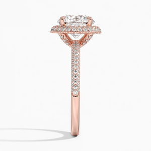 Anillo de compromiso de oro rosa de 14K de gama alta con diamante cultivado en laboratorio de corte de pera VVS, joyería de moda de calidad superior a precio de fabricante - Product Image 2