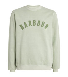 เสื้อสเวตเตอร์คอกลมลำลองยูนิเซ็กซ์สำหรับผู้ชายและผู้หญิงเสื้อสวมหัวโอเวอร์ไซส์น้ำหนักเบาพิมพ์ลายตัวอักษรโค้งผ้าฟลีซนุ่มเรียงราย - Product Image 1