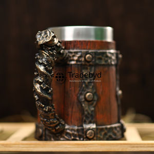 Premium Handcrafted Eco-Friendly Wooden Mug Hot and Cold Beverage Drinkware Rustic Kitchen <b>Gift</b> Tradebyd Product - Product Image 2