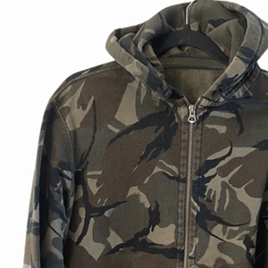 Men's Winter Camo Zipper Hoodie 100% Cotton pullover Fleece Breathable Full Zip <b>up</b> Hooded Embroidered 100% Cotton Men's Hoodies - Product Image 5