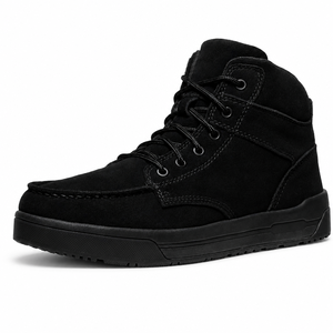 Zapatos <span class=keywords><strong>de</strong></span> Seguridad con Puntera <span class=keywords><strong>de</strong></span> Acero <span class=keywords><strong>para</strong></span> <span class=keywords><strong>Hombre</strong></span>, <span class=keywords><strong>de</strong></span> Gamuza Negra, Resistentes a Pinchazos, Impermeables, con Suela <span class=keywords><strong>de</strong></span> Goma Antideslizante y Transpirable - Product Image 1