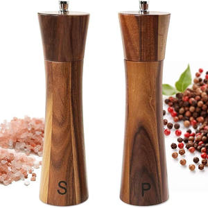 Ensemble moulin à sel et à poivre en bois tendance 2026, couleur et taille personnalisables, moulin manuel à sel et à poivre de l'usine du Vietnam - Product Image 5