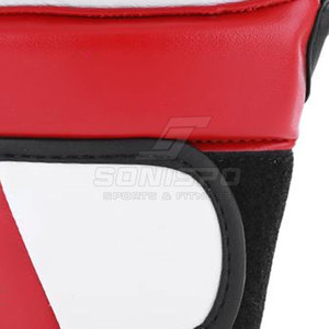 SONISPO MMA Gloves Leather <b>Half</b> Finger Lace-Up Closure Moisture Wicking <b>Slip</b>-On Wrist Red Black White Male Martial Arts Gloves - Product Image 6