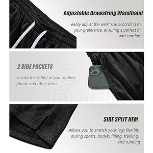 Lightweight <b>Men</b> Mesh <b>Shorts</b> Made With Breathable Fabric Perfect For Gym Workout And Everyday Sports Activewear Comfort Use - Product Image 5