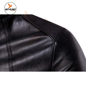 Bee Free International OEM Custom Nouvelle Veste de Motard Classique pour Homme à Col Montant en Similicuir PU Lavé, Coupe Slim, Respirante, Hiver - Product Image 4