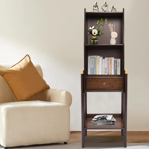 Jamequa 2 <b>Shelf</b> Free Standing Solid Hardwood Bookcase Modern Tapered Legs for Home Office Hotel Living Room Display Bookshelf - Product Image 3