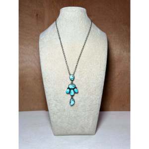 Collier Eli Skeets en turquoise Golden Hills et argent sterling, objet de collection culturelle - Product Image 3