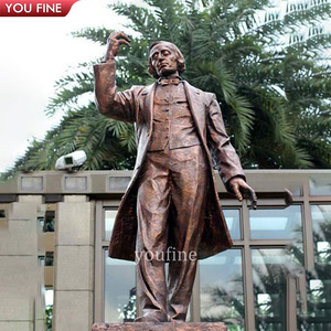 Estatua de bronce de tamaño real famosa personalizada de <span class=keywords><strong>Mozart</strong></span> - Product Image 1