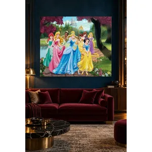 Impression sur toile des princesses Fida dans un jardin de fleurs - Product Image 5