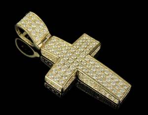Custom 925 Sterling Silver VVS Moissanite Diamond <b>Cross</b> Pendant Iced Hip Hop Style Gold Plating Religious for Men Women - Product Image 1