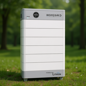 ระบบแบตเตอรี่ลิเธียม HomeGrid Stack'd 28.8 กิโลวัตต์ชั่วโมง 48 โวลต์ - ชุด 6 ชิ้น 100 แอมป์ชั่วโมง สำหรับทุกสภาพอากาศ พร้อมระบบ BMS และฐานรอง - Product Image 3