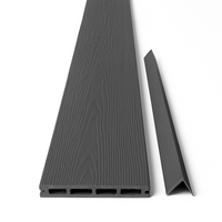 Panel de Pared Moderno Rústico de Madera y Plástico Compuesto 220x26mm, Tablero Decorativo Impermeable para Exteriores, para Cercas y Revestimientos