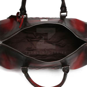 Prix bon marché d'usine sacs de voyage en cuir écologique avec fermeture à glissière couleurs personnalisées et haute qualité - Product Image 4