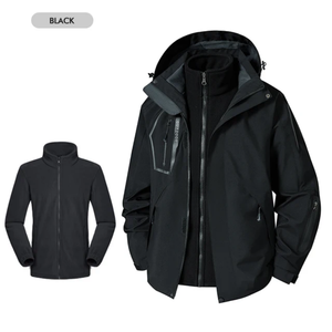 New Stylish <b>Men's</b> Warm Windbreaker <b>Jacket</b> with Zipper Thin Winter Windproof Windbreaker <b>Men's</b> <b>Jackets</b> - Product Image 1