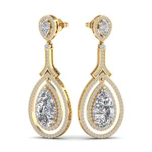 REYES Sparkling 925 Sterling Silver HPHT CVD Lab Grown Diamond Drop Boucles d'oreilles pour femmes de haute qualité Party Wear Bijoux pour femmes - Product Image 6