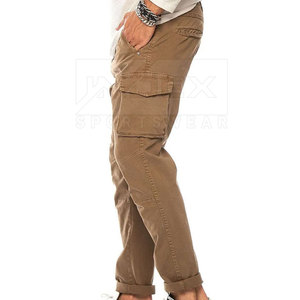 2024 pantalones Cargo de moda para hombres Slim Fit cómodo estilo Casual 100% algodón ligero cintura media - Product Image 3