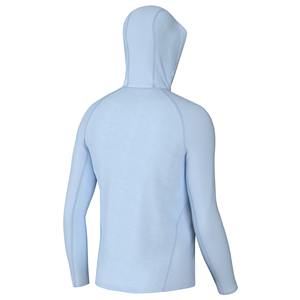 Hot Selling Men's Fishing Wear Outdoor Anti-UV Quick Dry <b>Long</b> <b>Sleeve</b> Hooded Shirt Solid Color 100% Polyester Breathable Wicking - Product Image 5