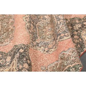 Vintage <b>Runner</b> Rug 3.3x13 ft, <b>Red</b> Gray Plants & trees Rug Wool - Product Image 5