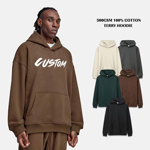 Sudadera de Invierno al por Mayor, Estilo Urbano, 280g, Felpa, 100% Algodón, Sin Cordones, Hombros Caídos, Unisex, Impresión Personalizada, Secado Rápido, Transpirable - Product Image 1