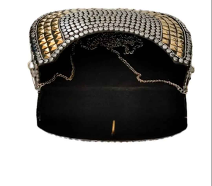 Sac à main mini sling vintage à la mode en argent perlé artisanal pour femmes dames prix de gros d'usine - Product Image 3